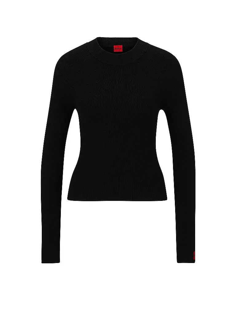HUGO Langarmshirt SANDUZ schwarz