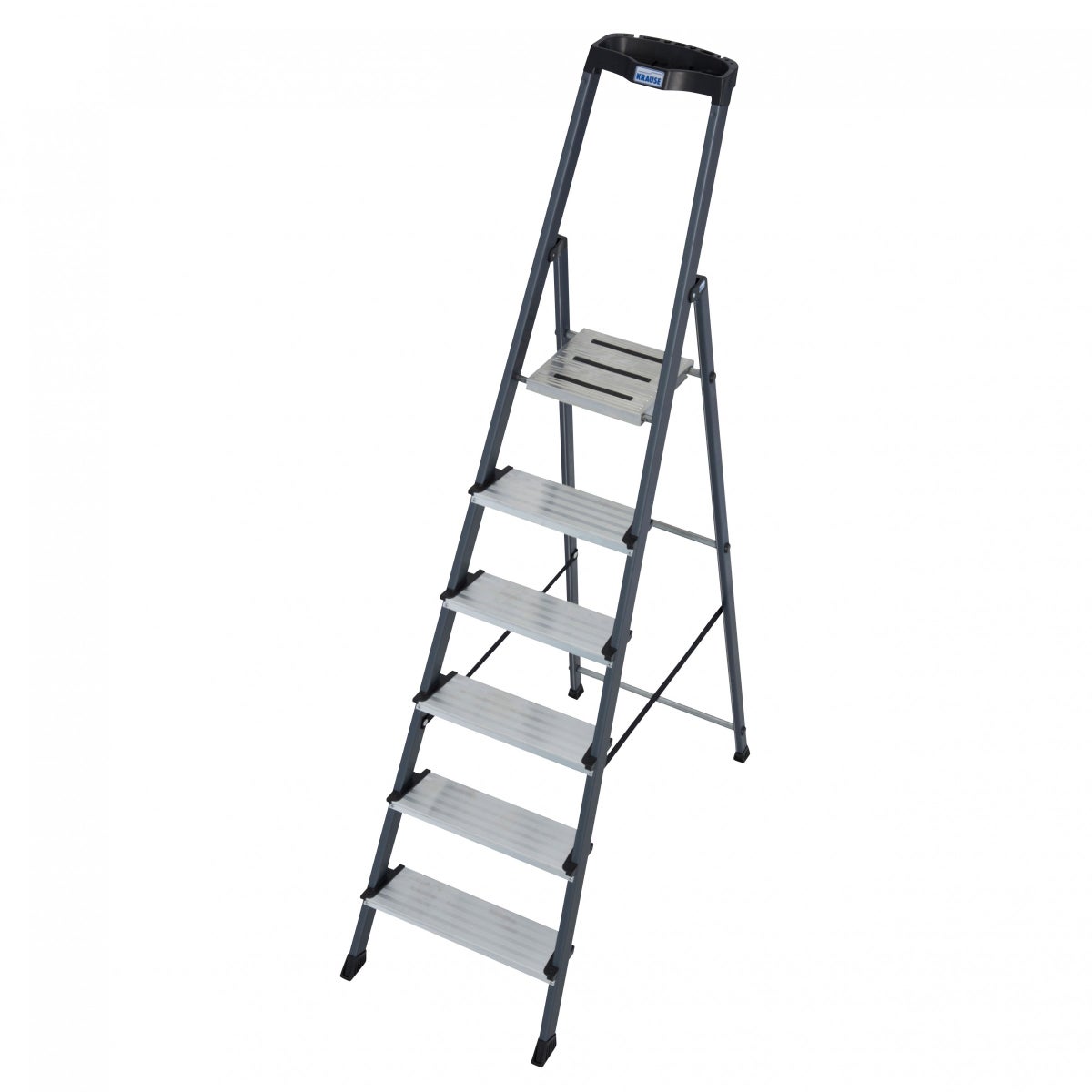 Krause Securo trapladder, geanodiseerd, 6 treden