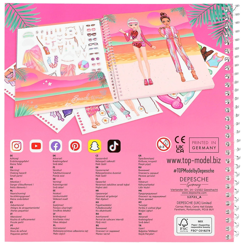 TOPModel Anzieh-mich-auf-Strandzeit-Stickerbuch