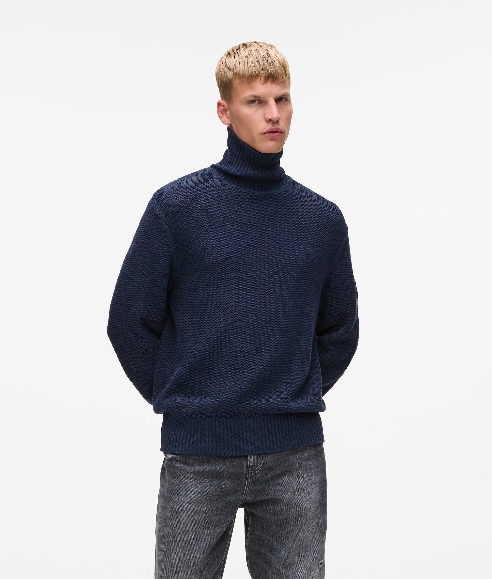 Relaxte sweater met rolkraag