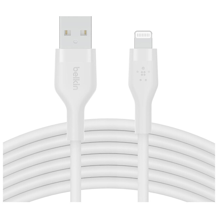 Belkin Boost Charge Flex Câble silicone USB-A vers Lightning (blanc) - 2 m