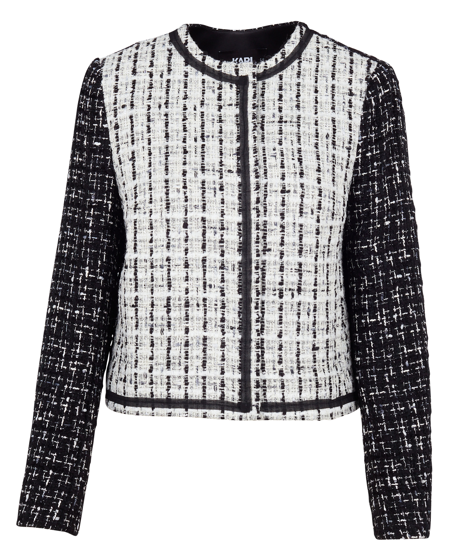 Veste en bouclé en laine mélangée| Noir