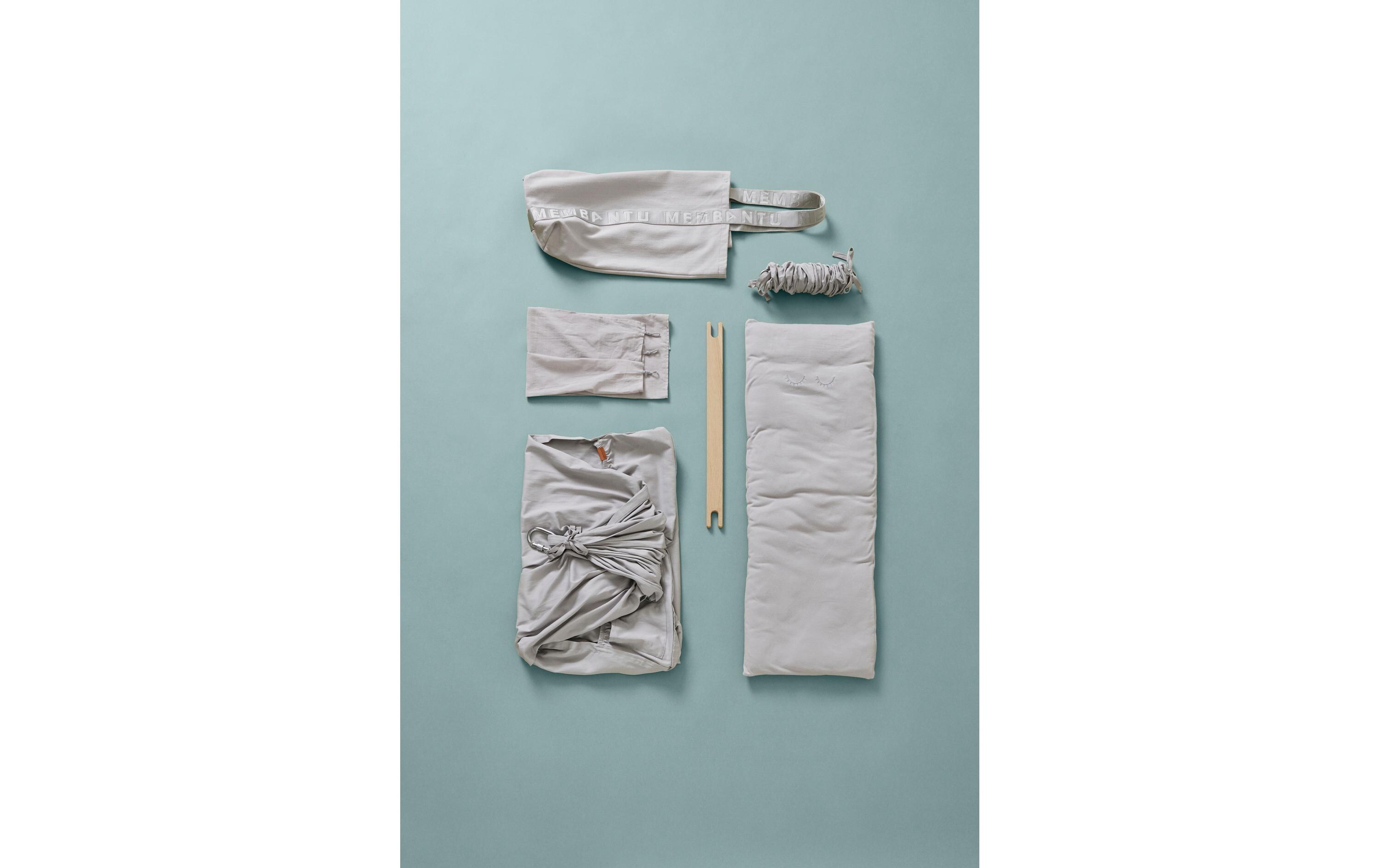 Babyhängematte Set Premium Grau<br>Set für ruhigen Schlaf