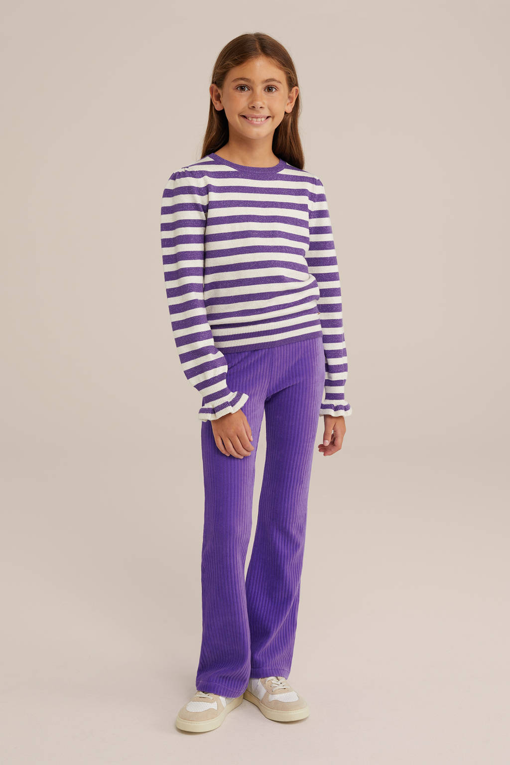 WE Fashion velours flared broek