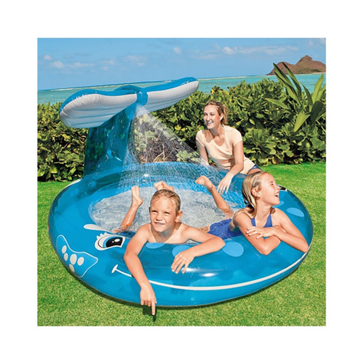 Piscina inflável infantil Intex com esguicho em formato de baleia