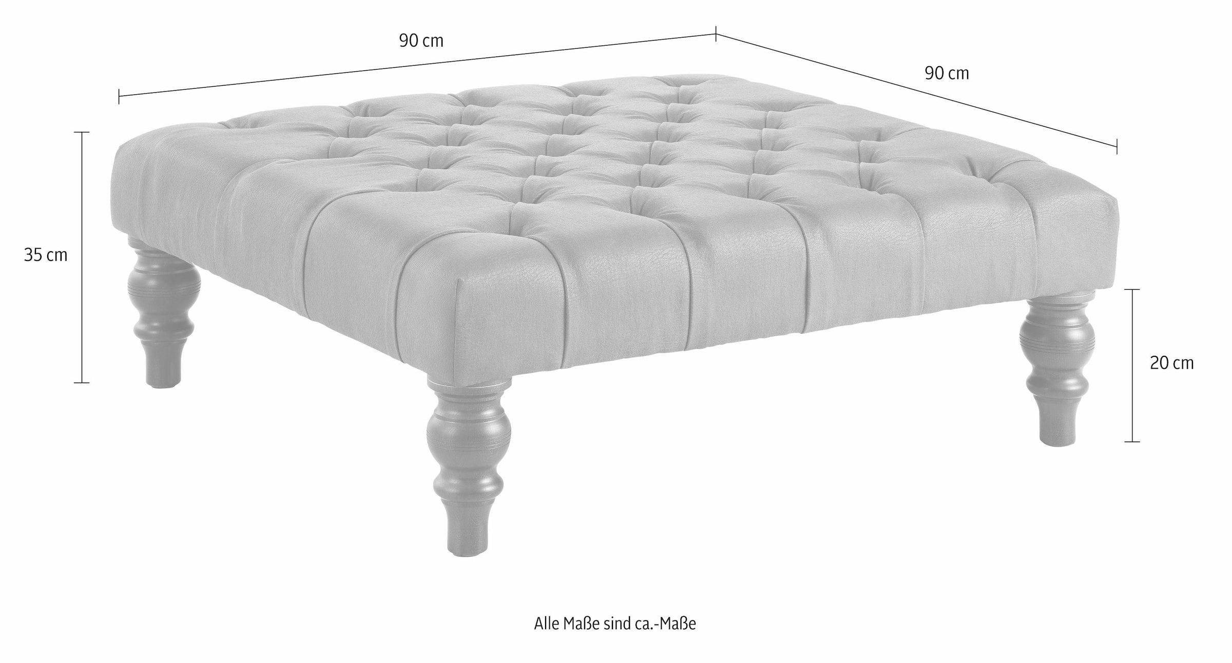 Home affaire Polsterhocker »Chesterfield« mit Knopfheftung , auch in Leder