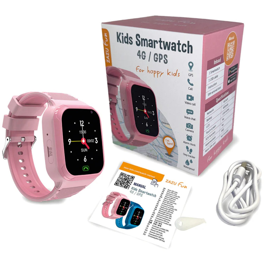 Køb Zazu Pink Smart Ur 4G