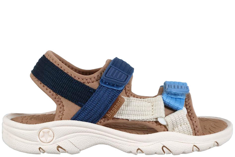 BISGAARD NICO SANDAL I MULTIFARVET TEKSTIL