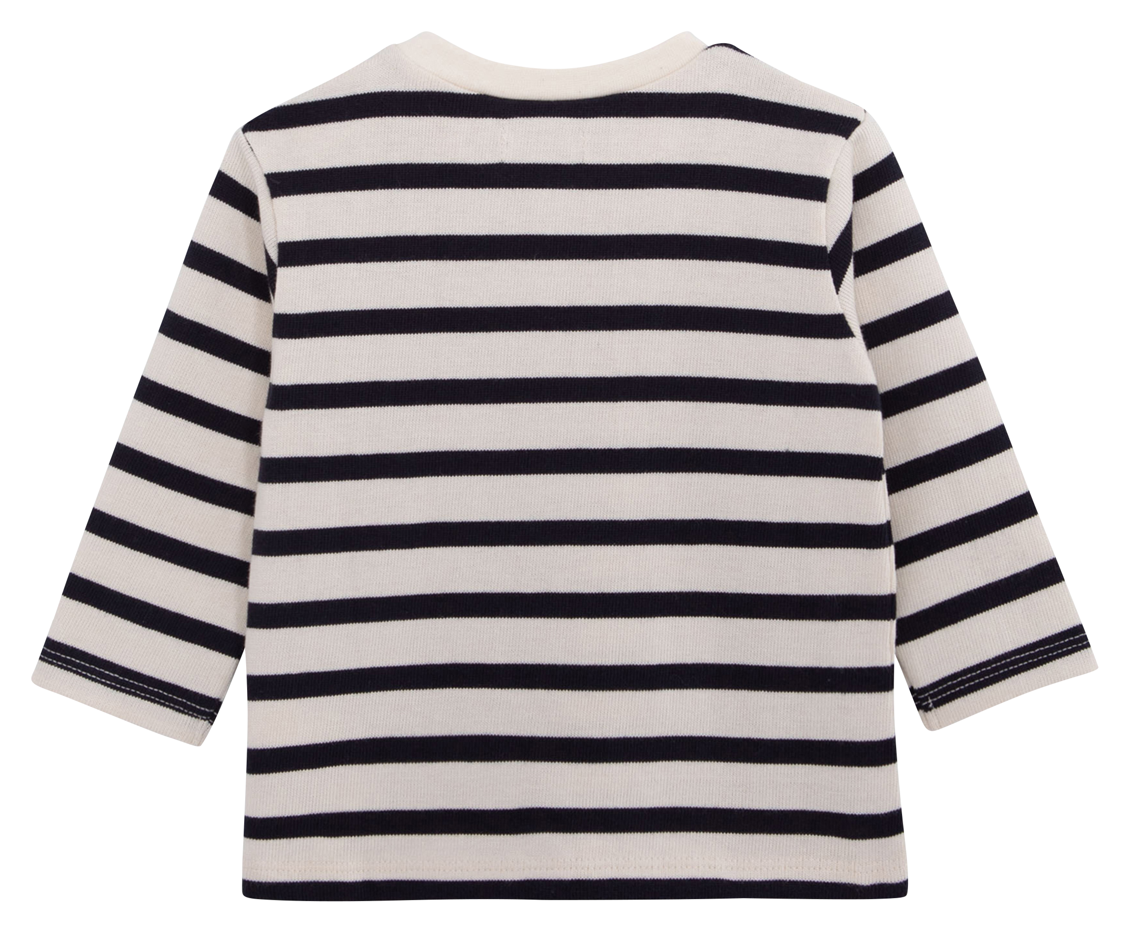 Tee-shirt manches longues rayé en coton | Blanc