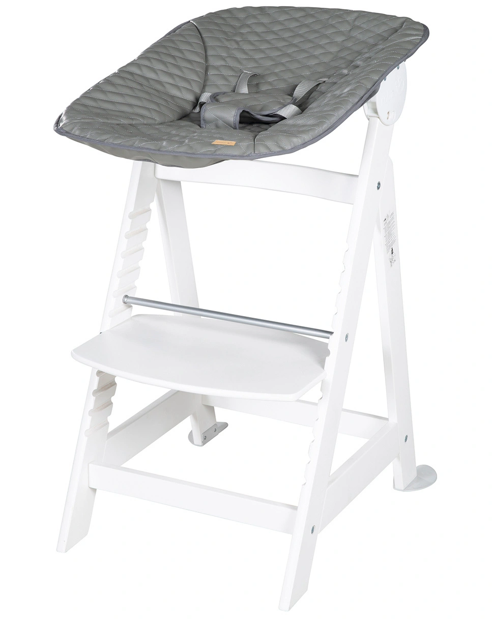 Treppenhochstuhl LUXE 2in1 weiß (Farbe: stone)