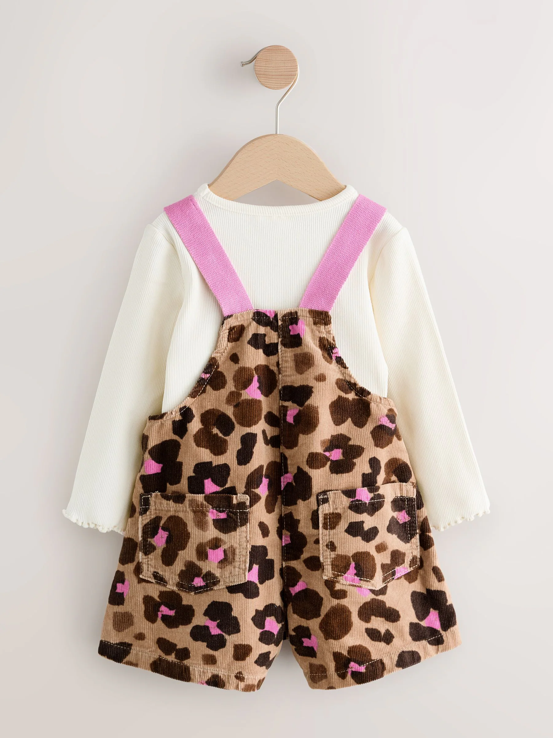 Animal - Set van bedrukte bretelbroeken, top en panty's (3mnd -7jr)
