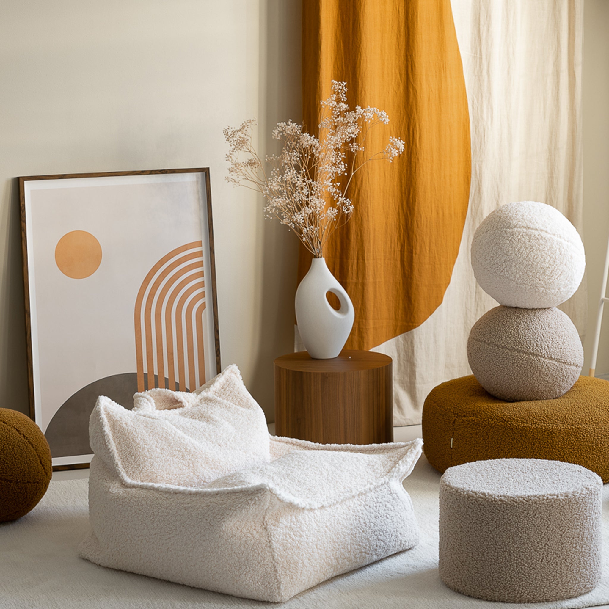 Wigiwama Sitzsack Cream White