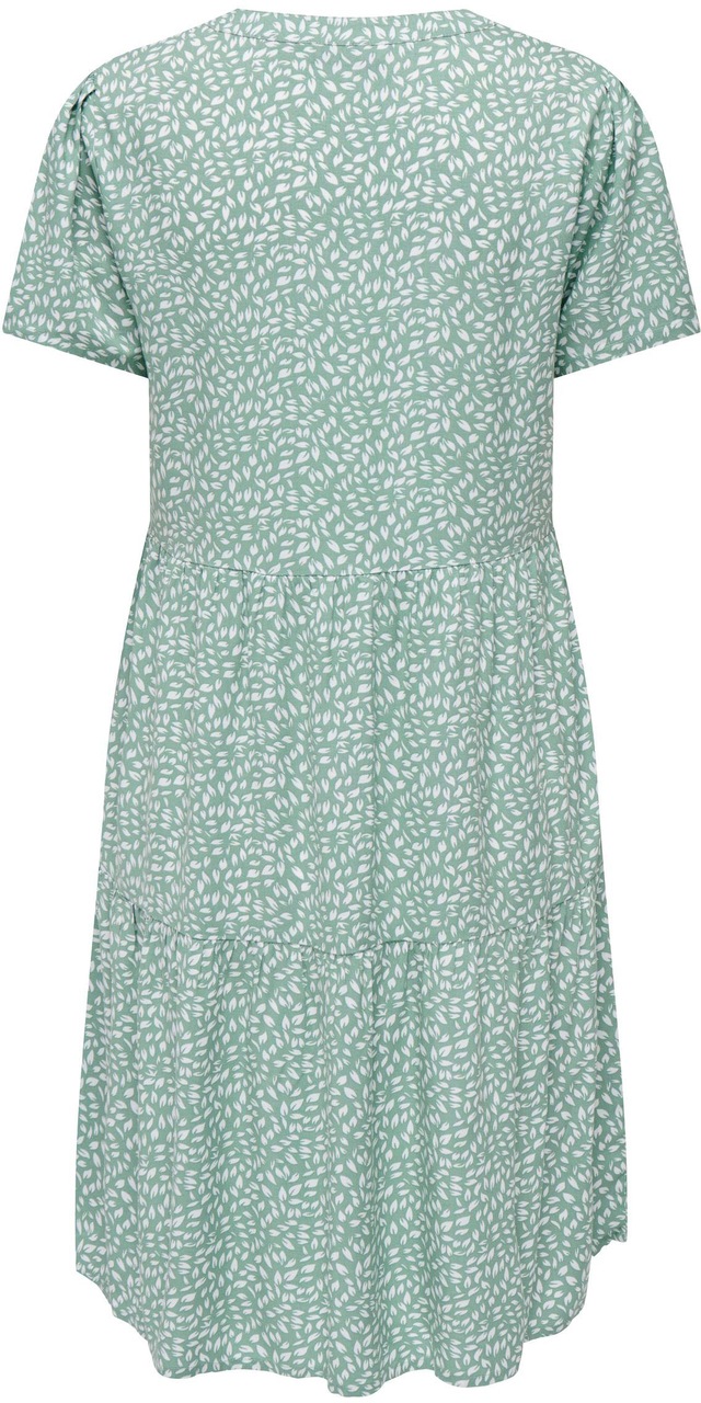 ONLY Sommerkleid »ONLZALLY – Sommerkleid mit V-Ausschnitt und Stufenvolant« regular fit, feminin, Jersey, Viskose, V-Ausschnitt
