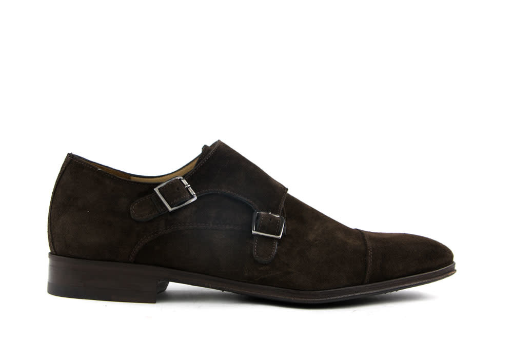 Van Bommel Gesp Dark Bruin Suede