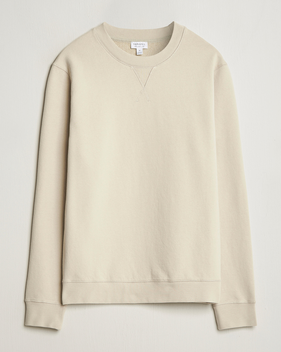 Sunspel Loopback Sweatshirt Ash Grey
