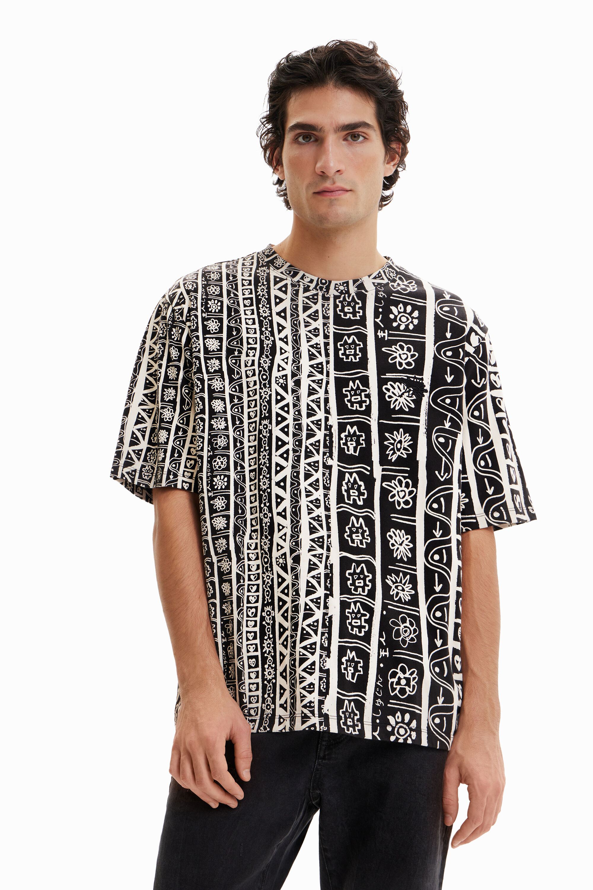 T-shirt arty frises