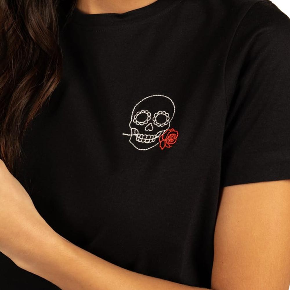 Deeluxe T-shirt Noir Femme Deeluxe Rose
