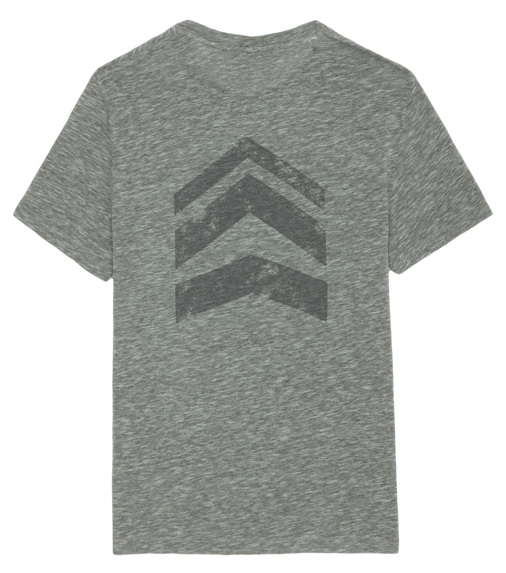TOMMY - Tee-shirt col rond droit en coton mélangé | Bleu