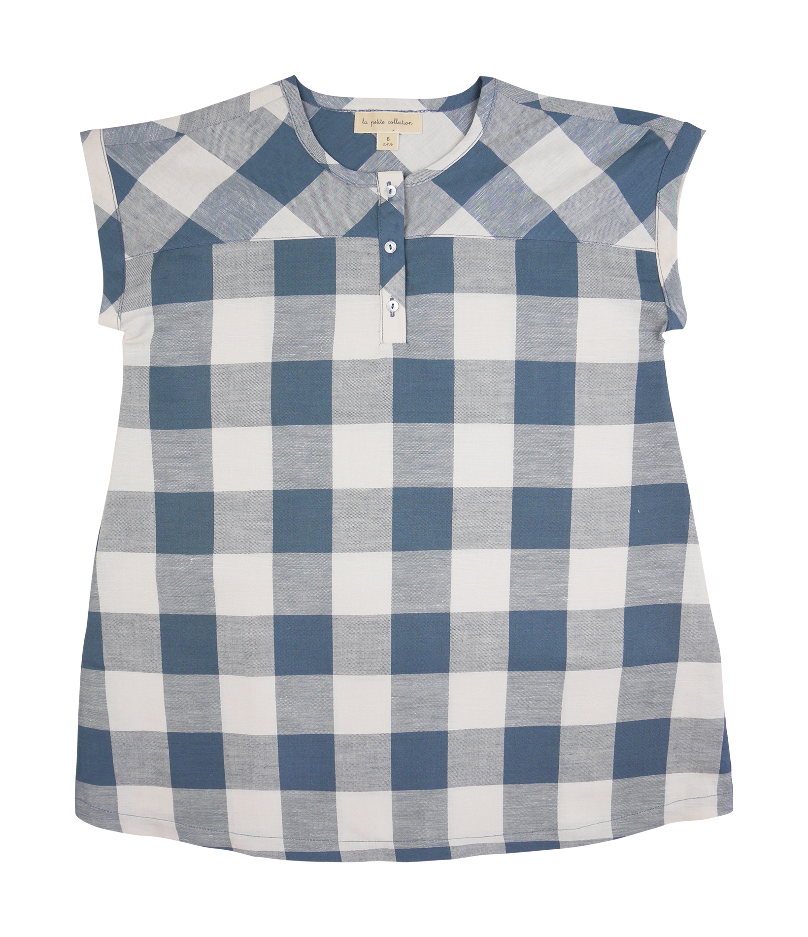 Robe courte à carreaux | Bleu