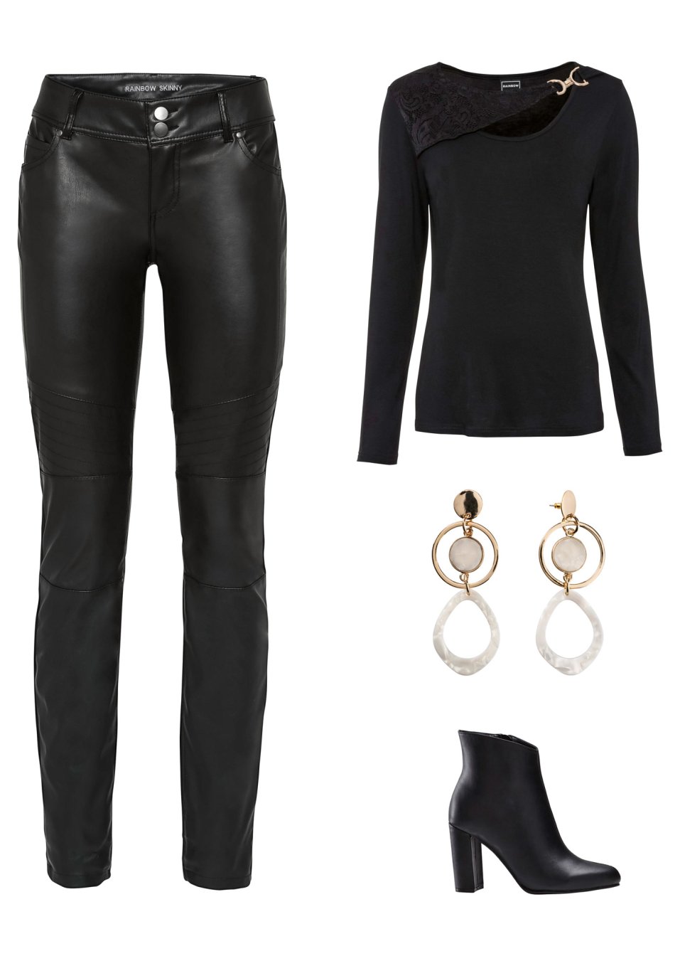 T-shirt à dentelle et boucle