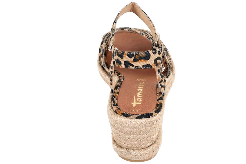 TAMARIS SANDAL PÅ KILEHÆL MED LEOPARD LOOK