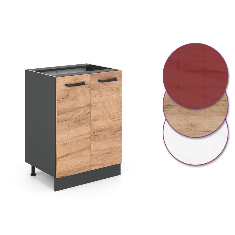 VICCO Küchenschrank Unterschrank60 cm R-Line Anthrazit