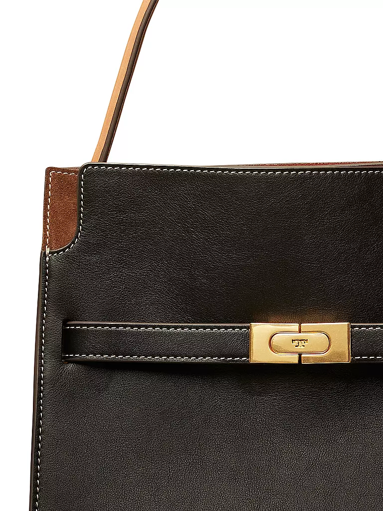 TORY BURCH Ledertasche - Double Bag Small  schwarz