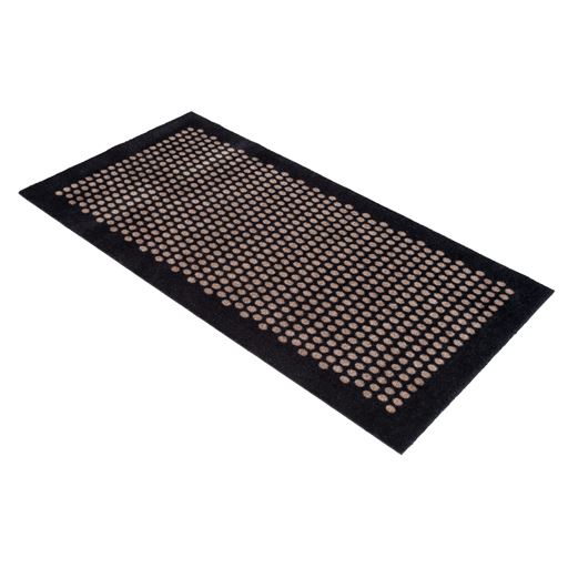 Tica Copenhagen Dot Gulvmåtte, Sort/Sand, 67x120 cm