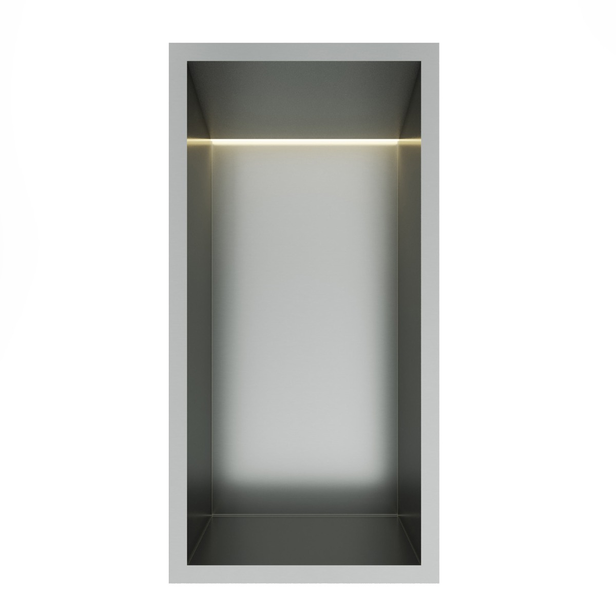Hotbath &More inbouwnis met verlichting 30x15x10cm RVS