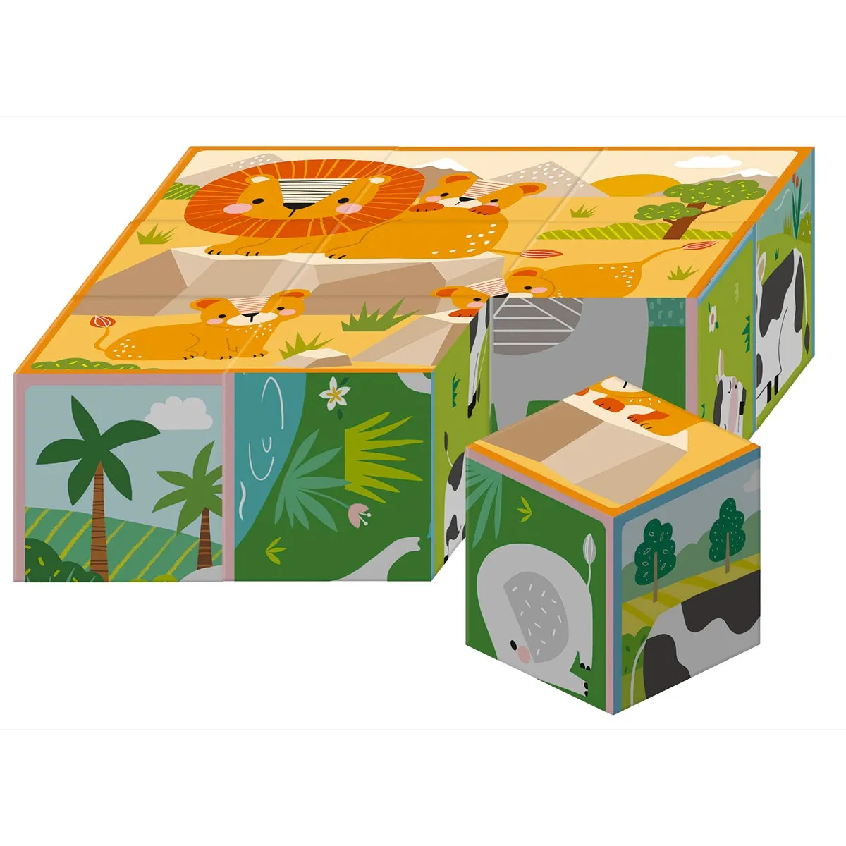 Auzou Mes Cubes Puzzles Animaux