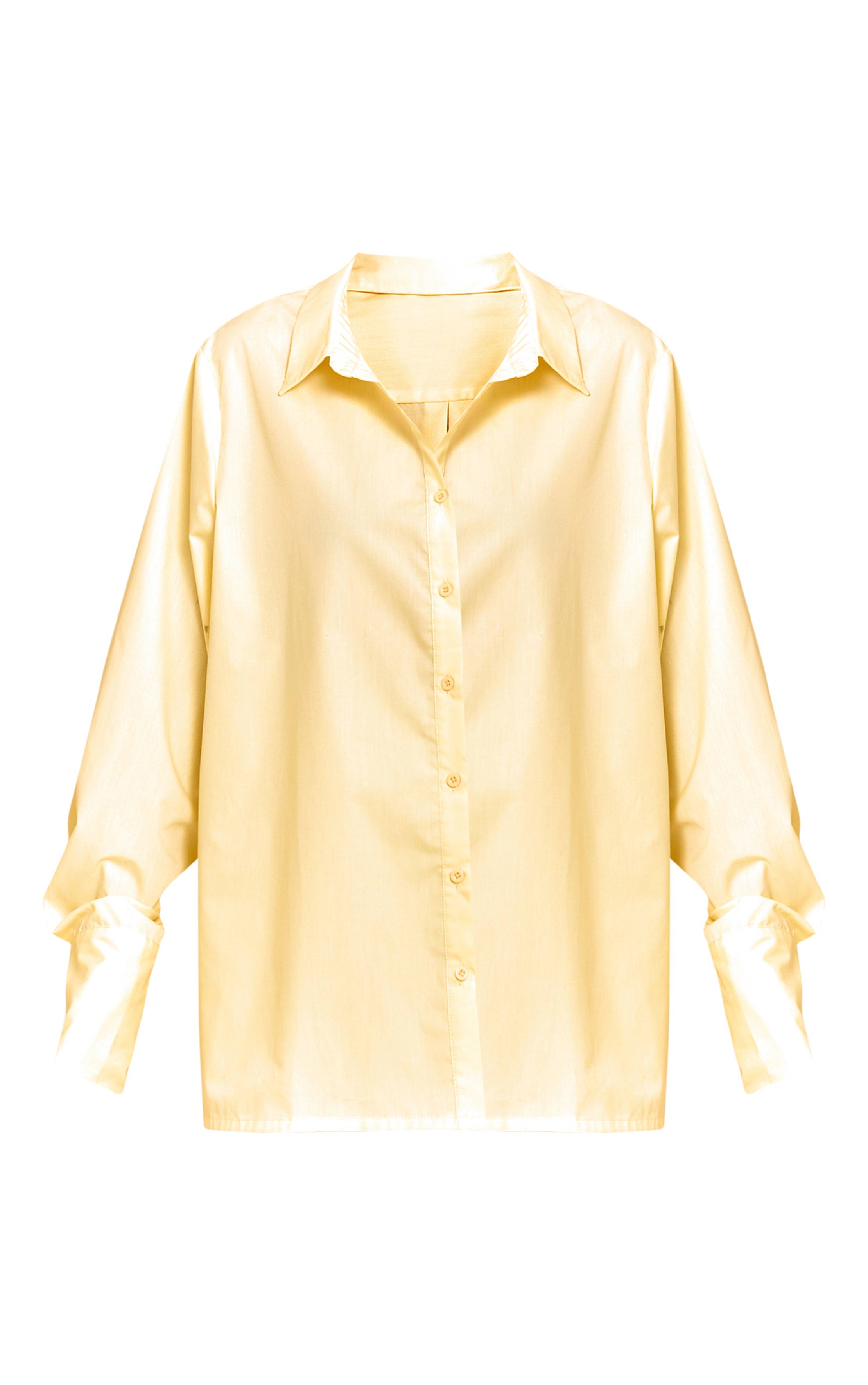 Butter Yellow Chemise Citron À Poignets Oversize