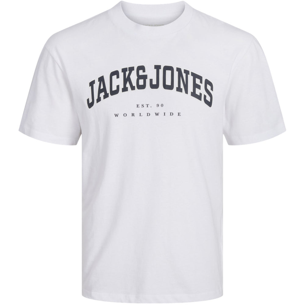 Køb Jack & Jones Junior White Caleb Varsity T-Shirt O-Neck Noos