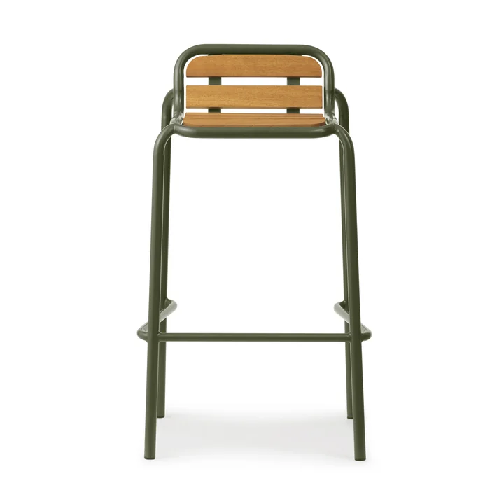 Normann Copenhagen - Vig Outdoor Barstuhl, H 75 cm, dunkelgrün
