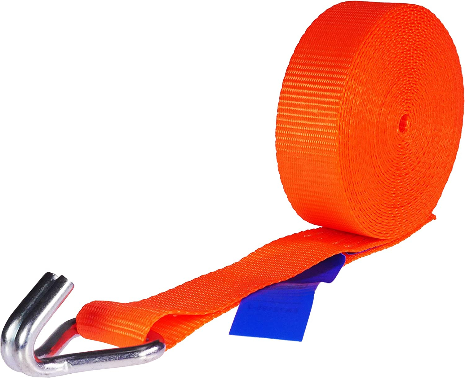 (4er Set) 14mx25mm Spanngurt Zurrgurt mit Klemmverschluss für Ladungssicherung / Heimwerk / Baustelle / Hebetechnik / Arbeitssicherheit - Orange