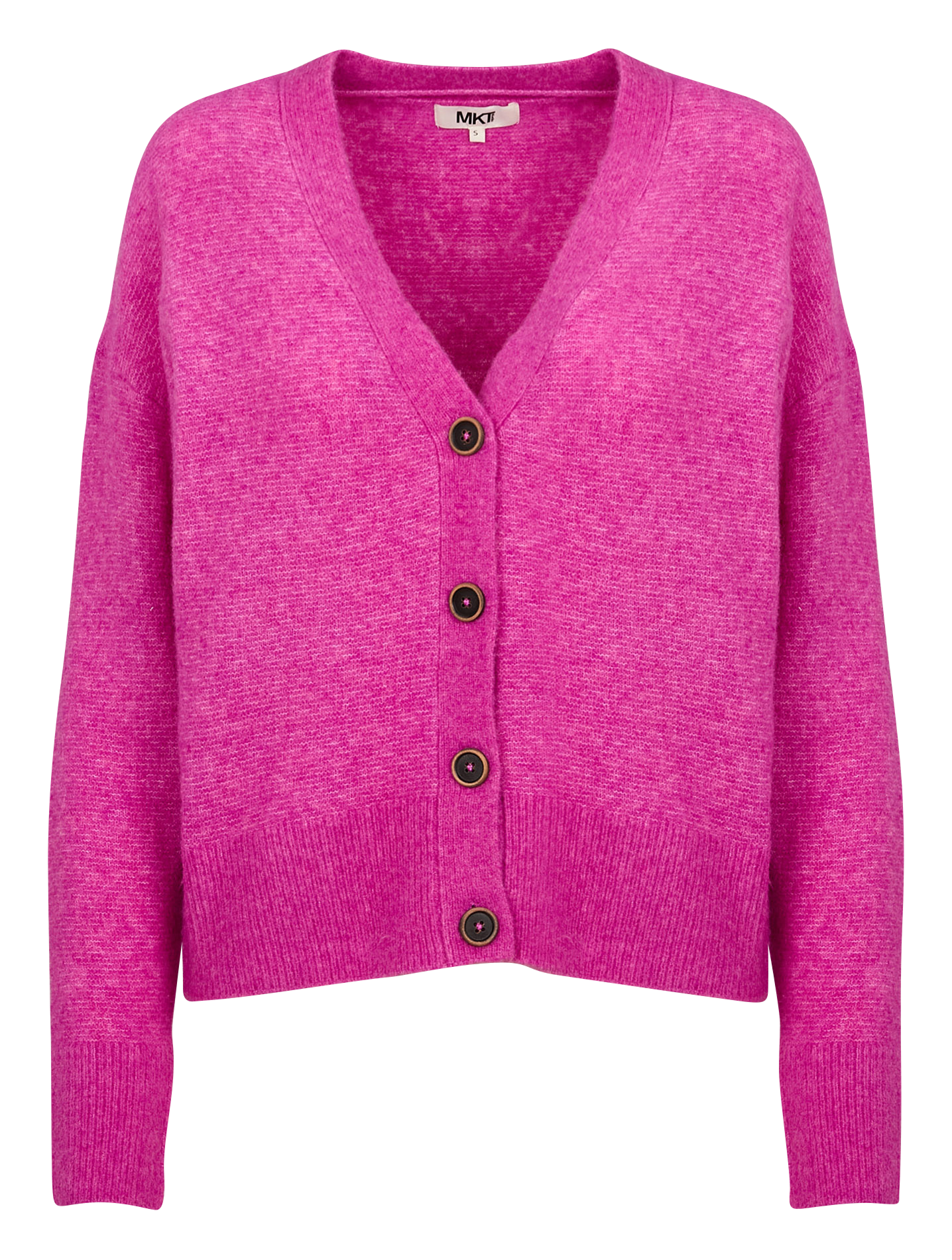 KINSHABA - Gilet droit en laine mélangée | Rose