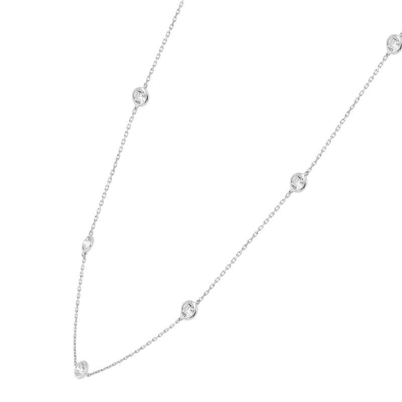 Collier Femme - Oxyde de zirconium - Or 18 Carats - Longueur : 42 cm