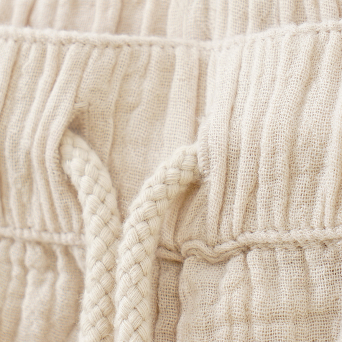 Topolino Pure Collection Kinder Musselin-Shorts mit Elastikbund hellbeige