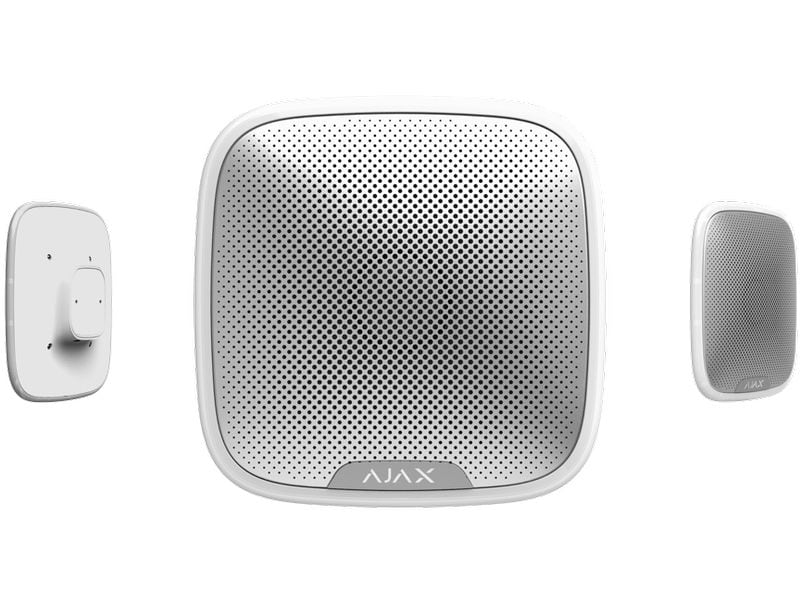 AJAX Baseline StreetSiren Jeweller Weiss Funk Aussensirene mit LED-Rahmen