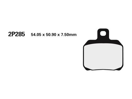 Plaquettes de freins Nissin route /Off-Road métal fritté - 2P-285ST