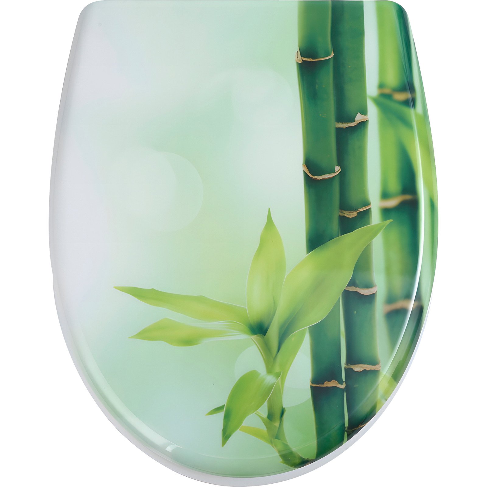 WC-Sitz Duroplast Bamboo grün mit Absenkautomatik