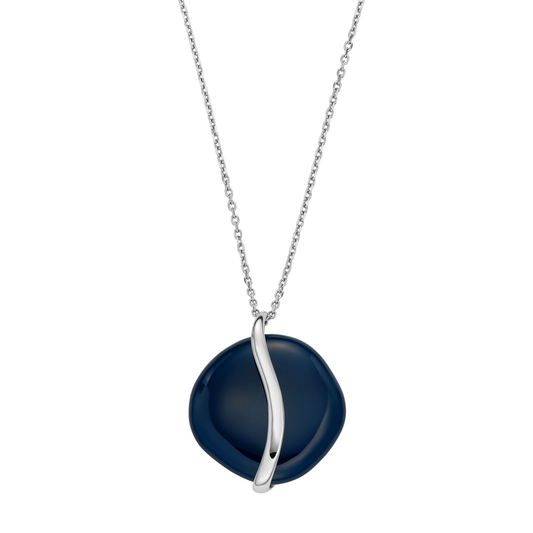 Skagen Halskette Sofie Sea Glass Organic Shape Blau