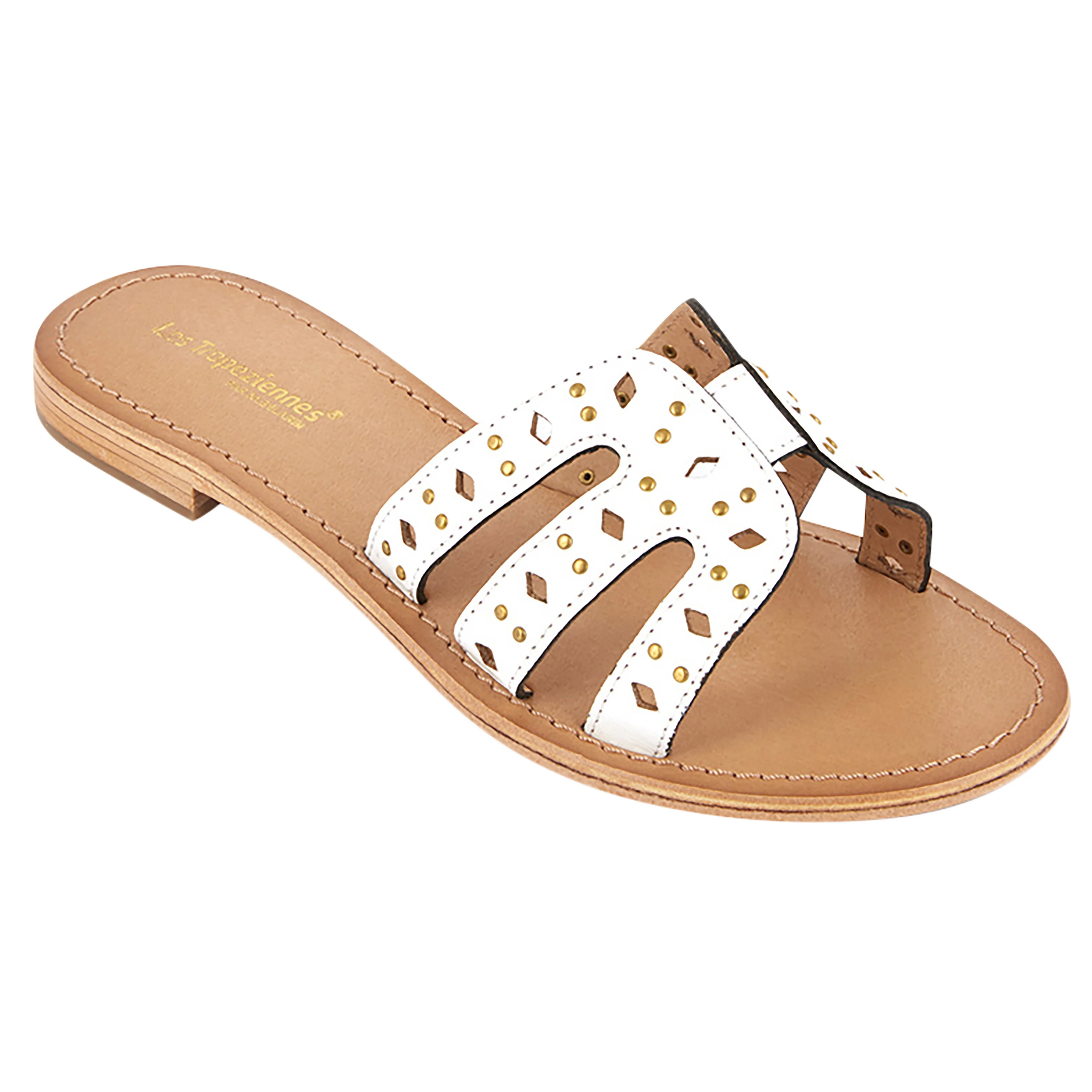 Sandales plates en cuir Harnett | Blanc