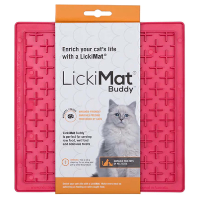 LickiMat Schleckmatte Buddy Pink Cat 20x20cm