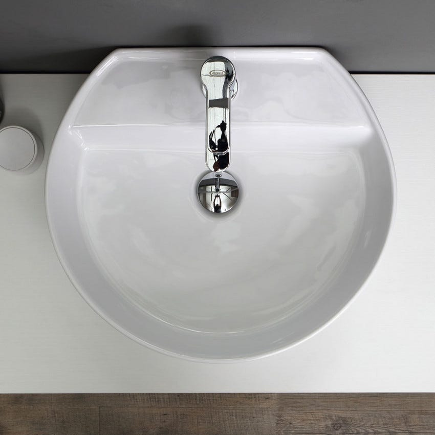 Witte houtlook plank voor de spoelbak in 120 cm | Valentina