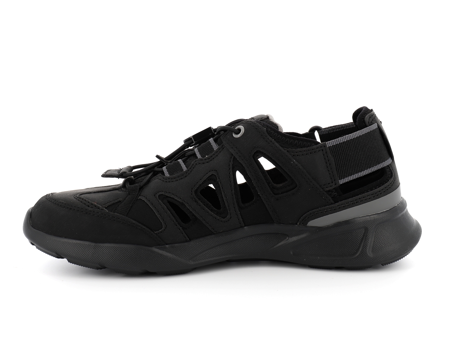 Geox-U SANZIO U45G7D Matières combinées Noir Gris