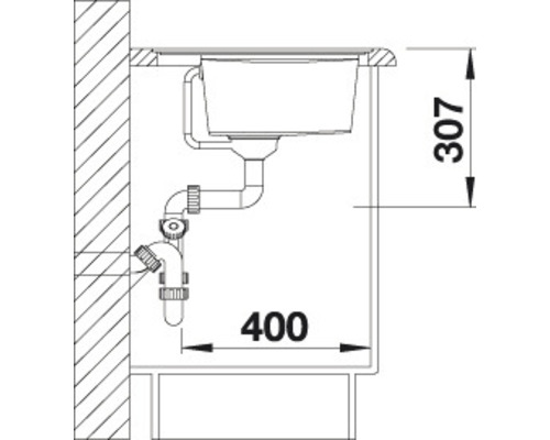 Blanco ZENAR 6 SF spoelbak, 988 x 498 mm, zwart, 526068