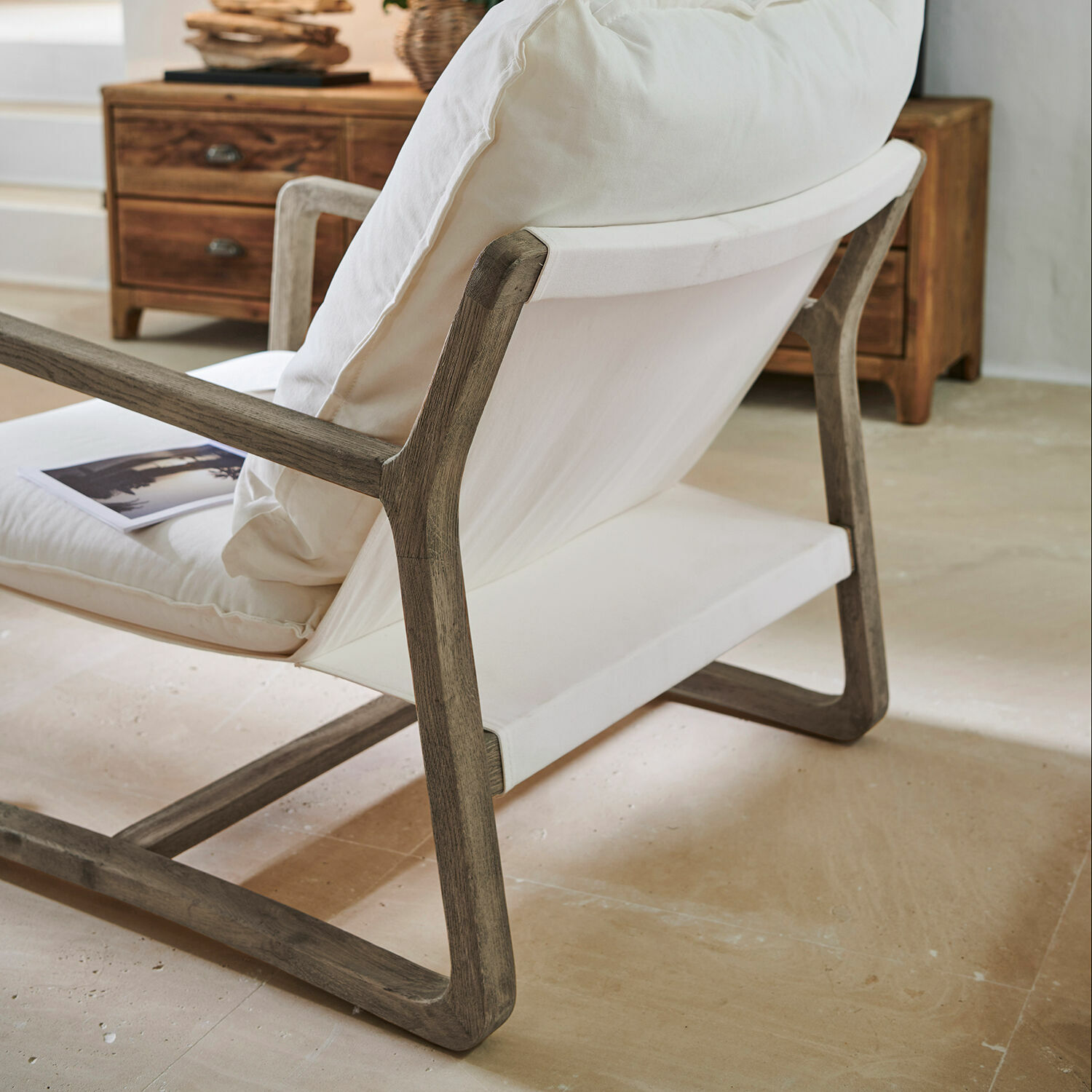 Sessel Jowna creme/braun