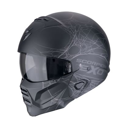 Casque Scorpion Exo EXO-COMBAT II - SPIDERWEB - Noir / Gris