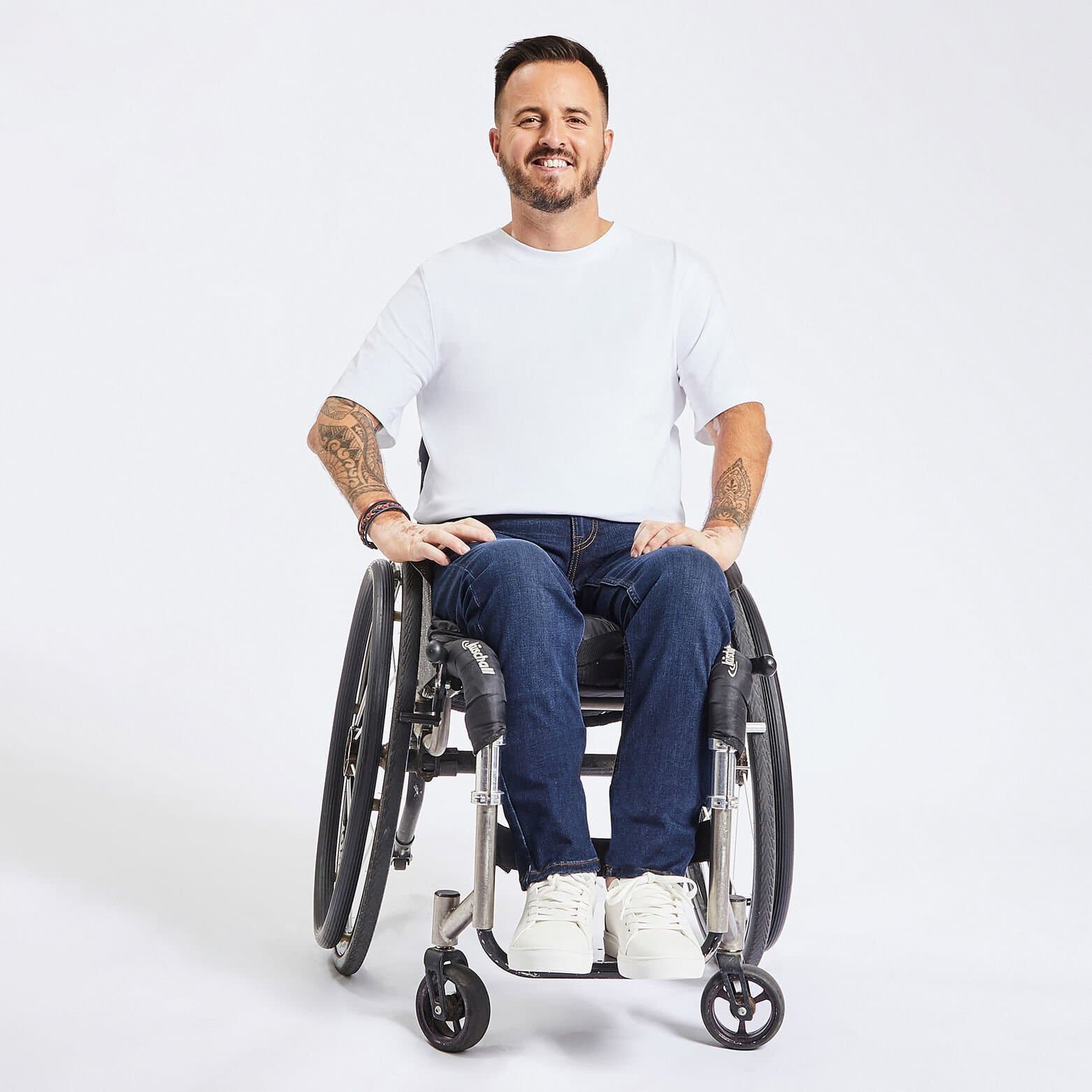Jean slim pour personne à mobilité réduite Bleu moyen