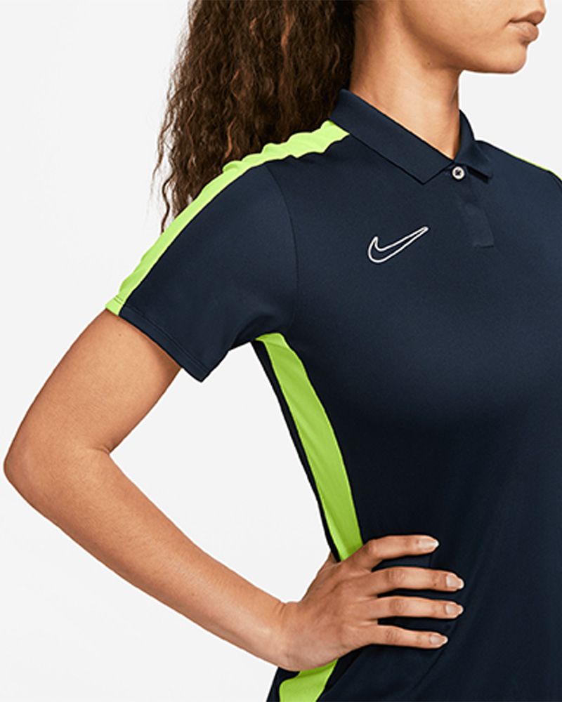 Polo Nike Academy 23 Bleu Marine & Jaune Fluo pour femme